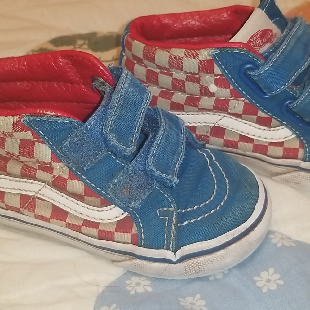 Toddler Red White & Blue Vans